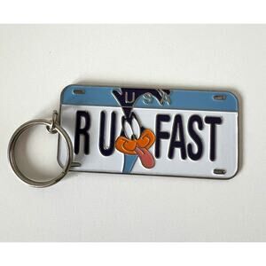 Vintage Warner Bros Studio Road Runner Keychain 1998